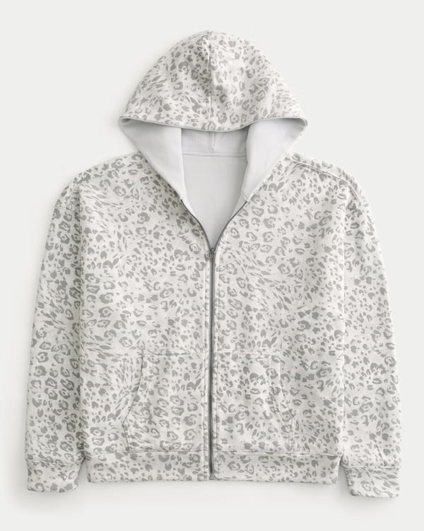 Hollister - Boxy Reversible Zip-Up Hoodie