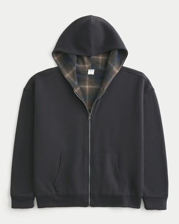 Hollister - Boxy Reversible Zip-Up Hoodie