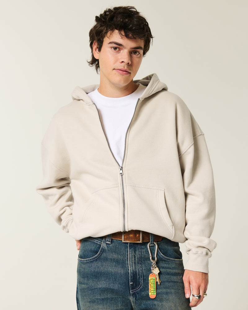 Hollister - Boxy Zip-Up Hoodie