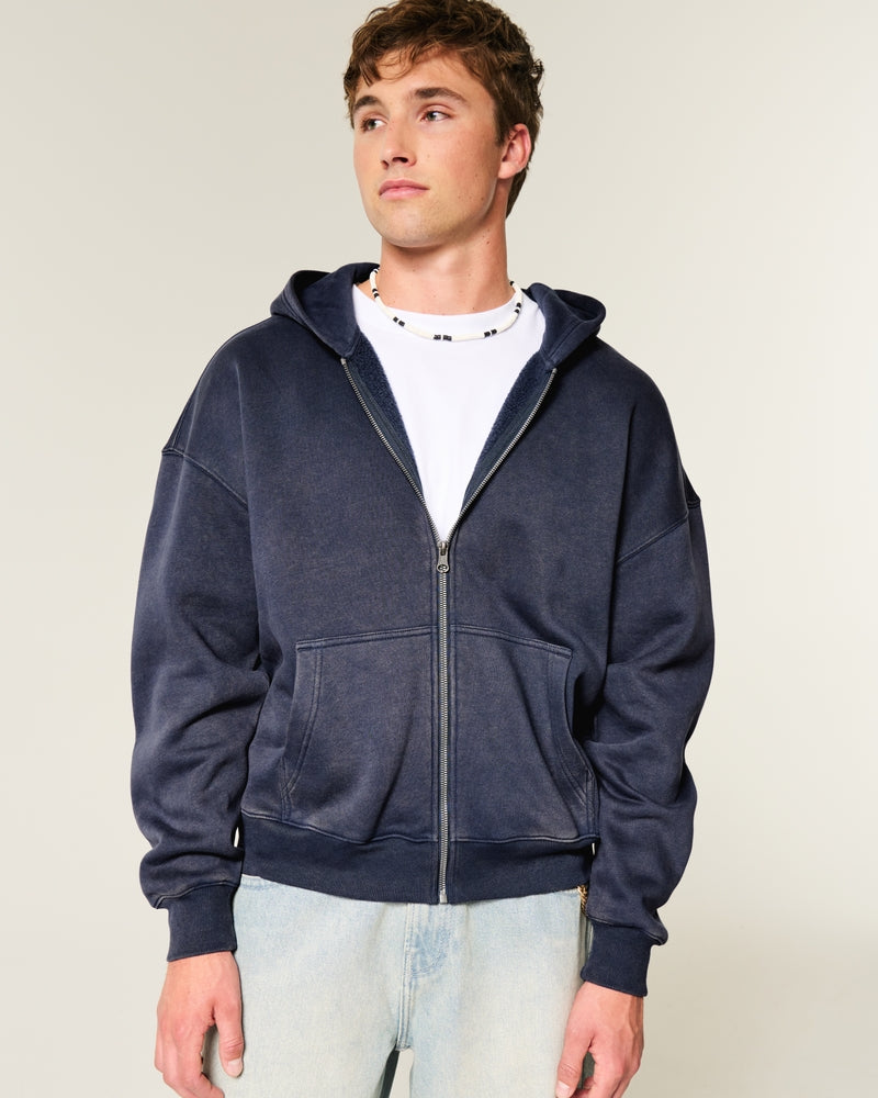 Hollister - Boxy Zip-Up Hoodie