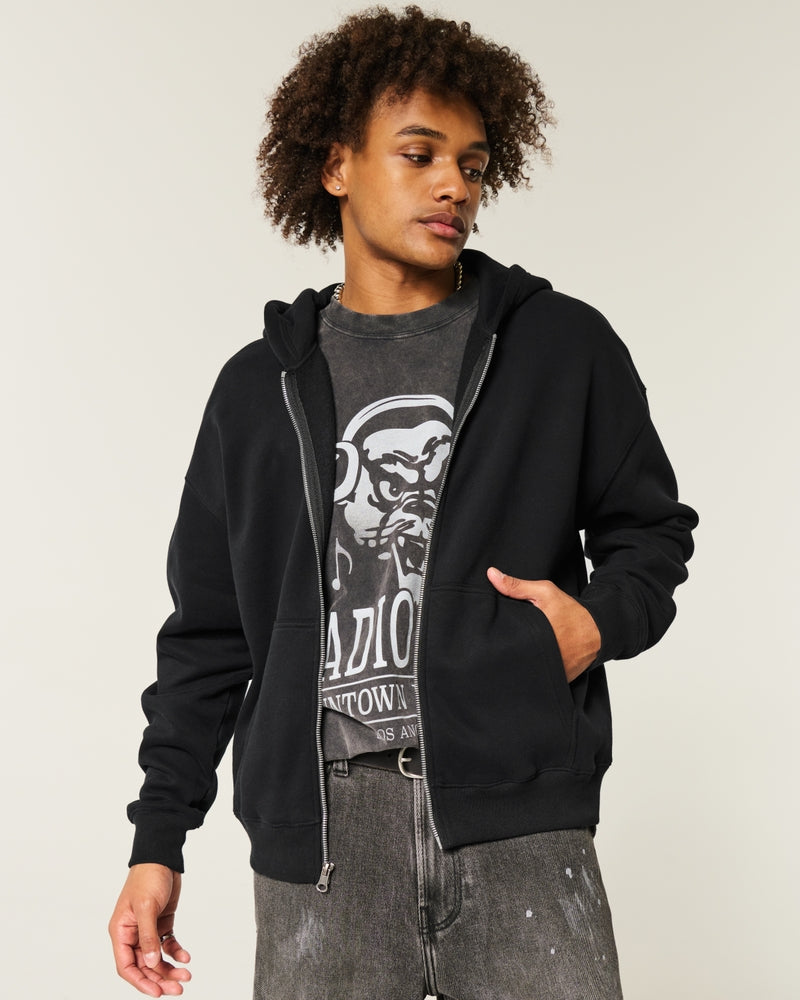 Hollister - Boxy Zip-Up Hoodie
