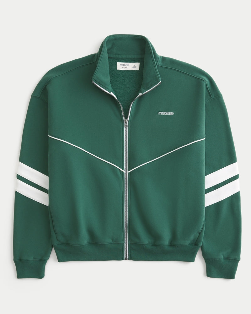 Hollister - Boxy Zip-Up Logo Sweatshirt