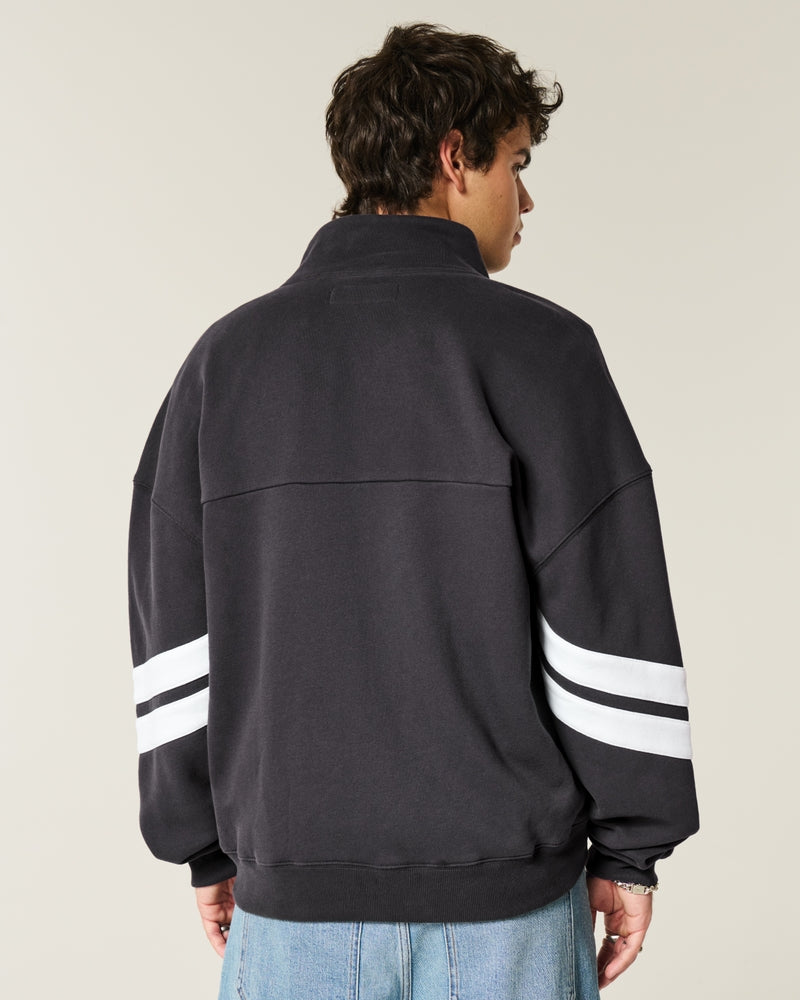 Hollister - Boxy Zip-Up Logo Sweatshirt