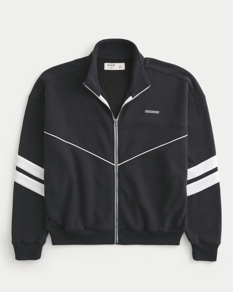 Hollister - Boxy Zip-Up Logo Sweatshirt