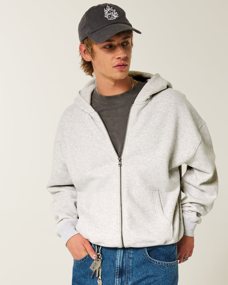 Hollister - Boxy Zip-Up Hoodie