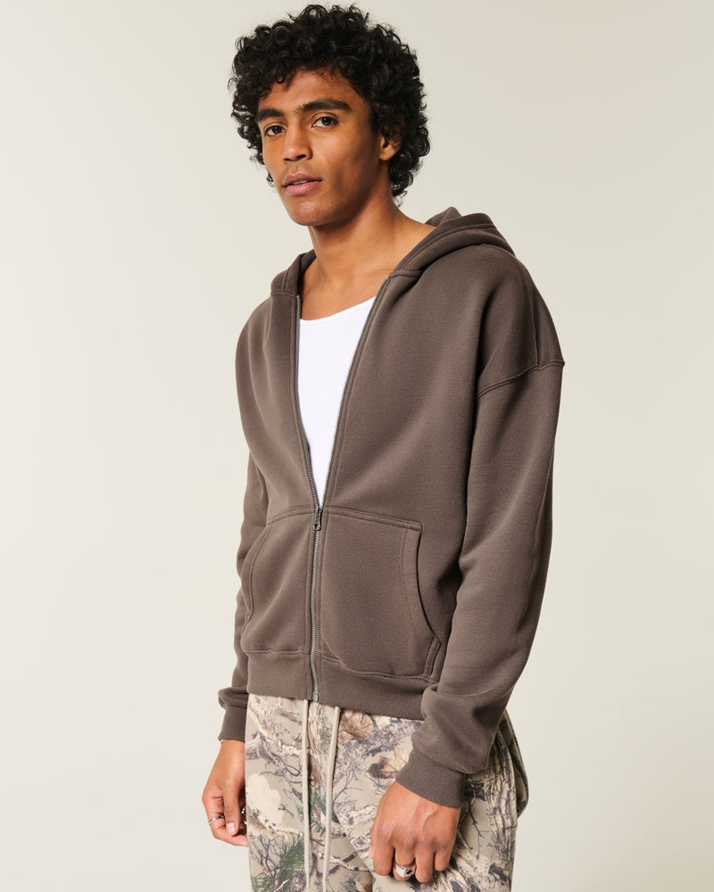 Hollister - Boxy Zip-Up Hoodie