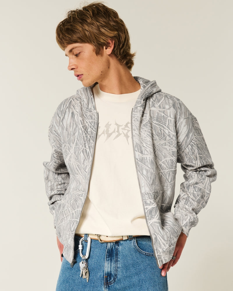 Hollister - Boxy Zip-Up Hoodie