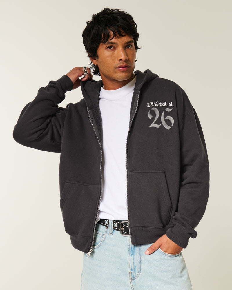Hollister - Boxy Zip-Up Hoodie