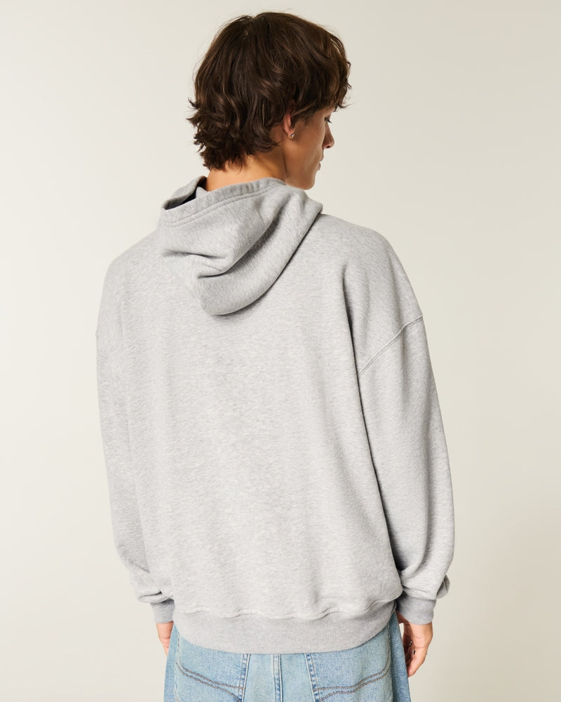 Hollister - Boxy Terry Logo Graphic Hoodie