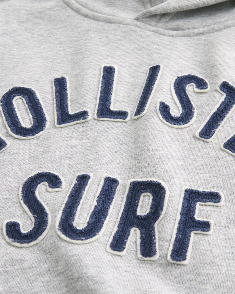 Hollister - Boxy Terry Logo Graphic Hoodie
