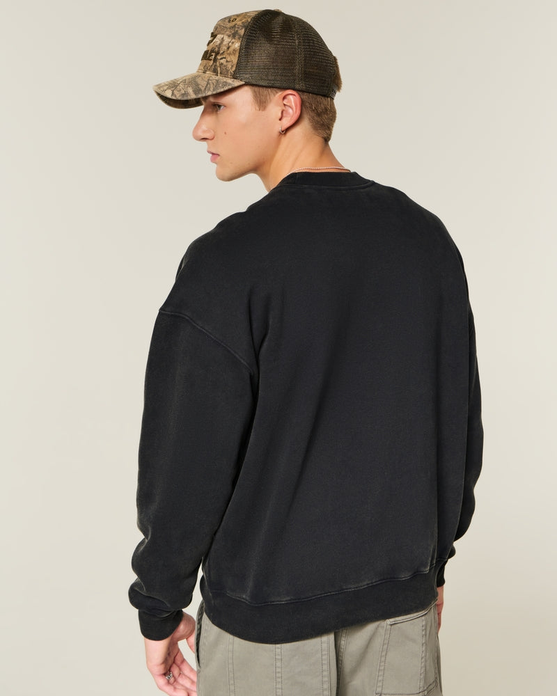 Hollister - Boxy Camo Crew Sweatshirt