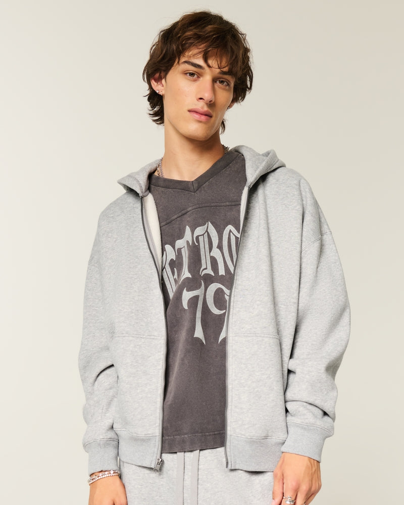 Hollister - Boxy Zip-Up Hoodie