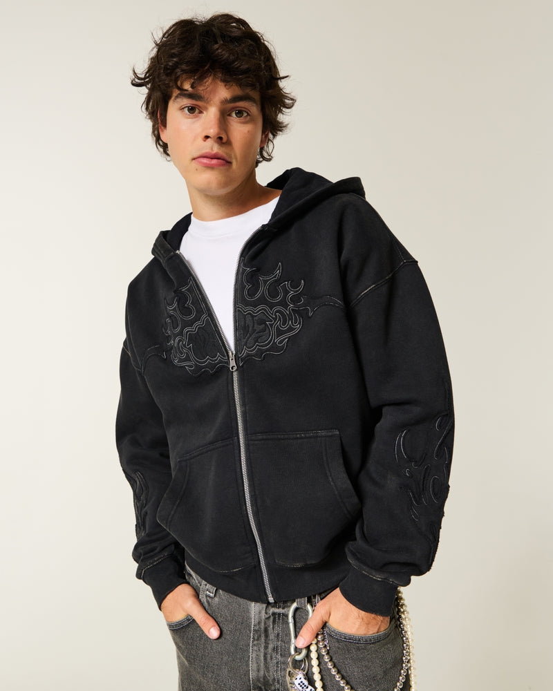 Hollister - Boxy Zip-Up Hoodie