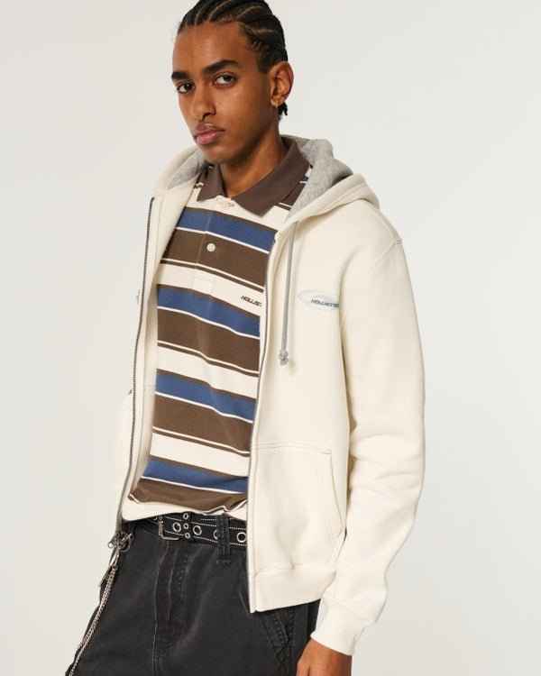 Hollister - Zip-Up Graphic Logo Hoodie IMMEDIATE