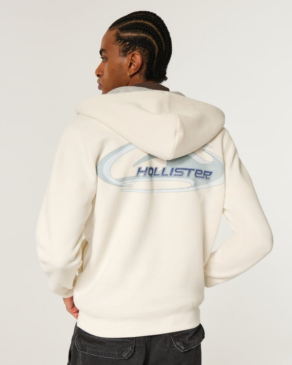 Hollister - Zip-Up Logo Hoodie