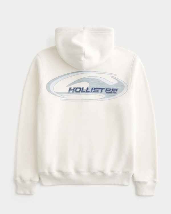 Hollister - Zip-Up Graphic Logo Hoodie IMMEDIATE