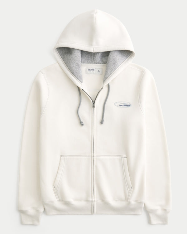Hollister - Zip-Up Logo Hoodie