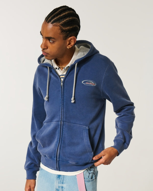 Hollister - Zip-Up Logo Hoodie