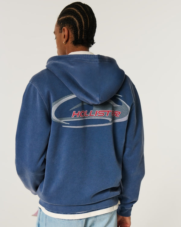Hollister - Zip-Up Logo Hoodie
