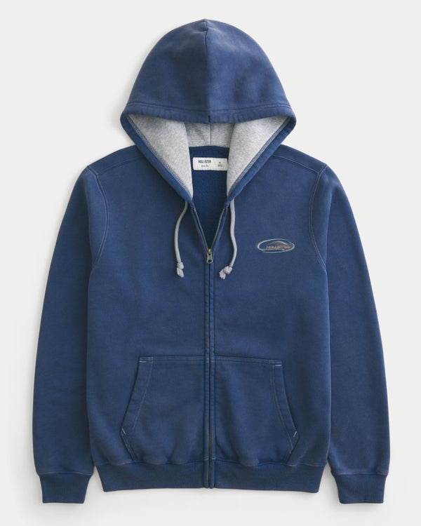 Hollister - Zip-Up Logo Hoodie