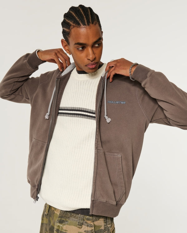 Hollister - Zip-Up Logo Hoodie