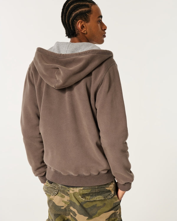 Hollister - Zip-Up Logo Hoodie