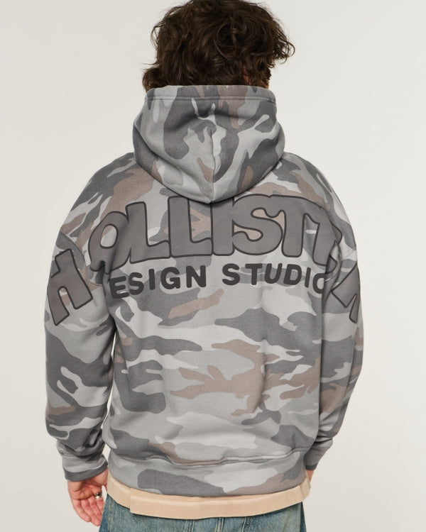 Hollister - Boxy Logo Graphic Hoodie