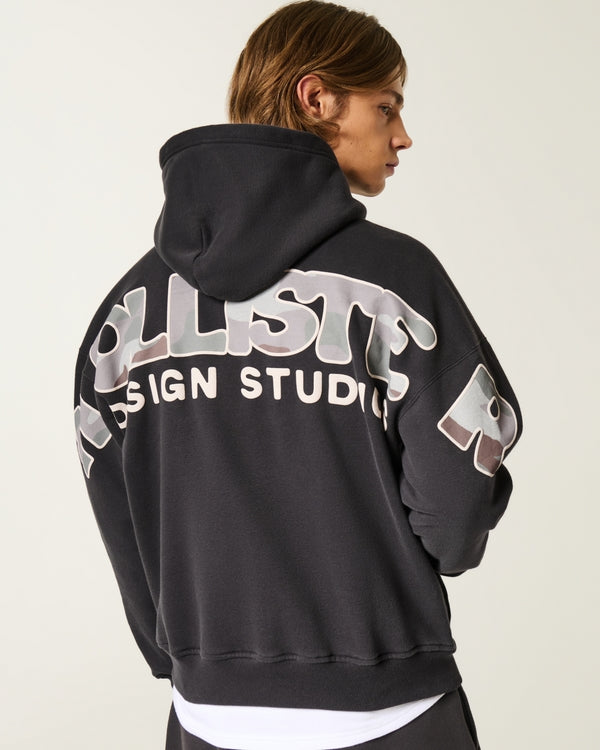Hollister - Boxy Logo Graphic Hoodie
