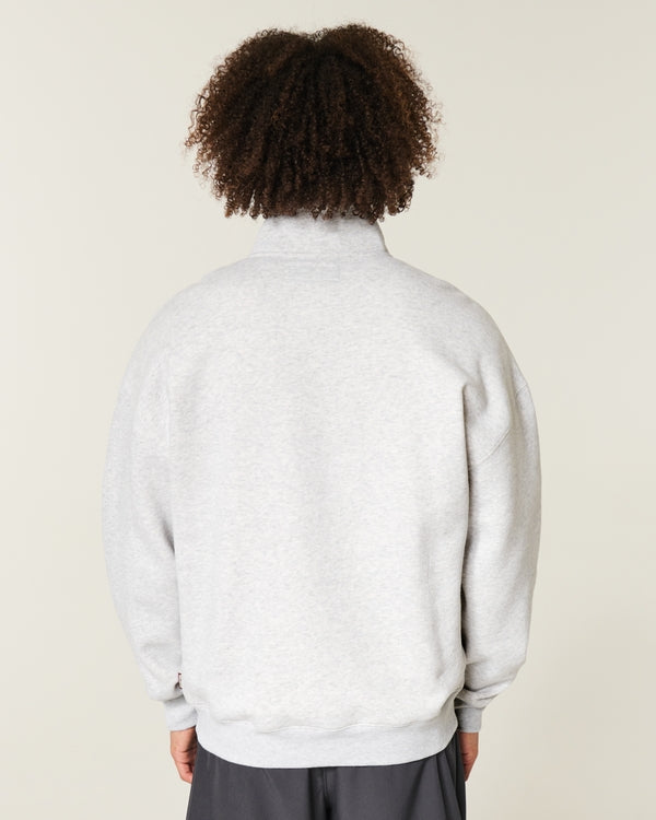 Hollister - Boxy Quarter-Zip Logo Graphic Sweatshirt