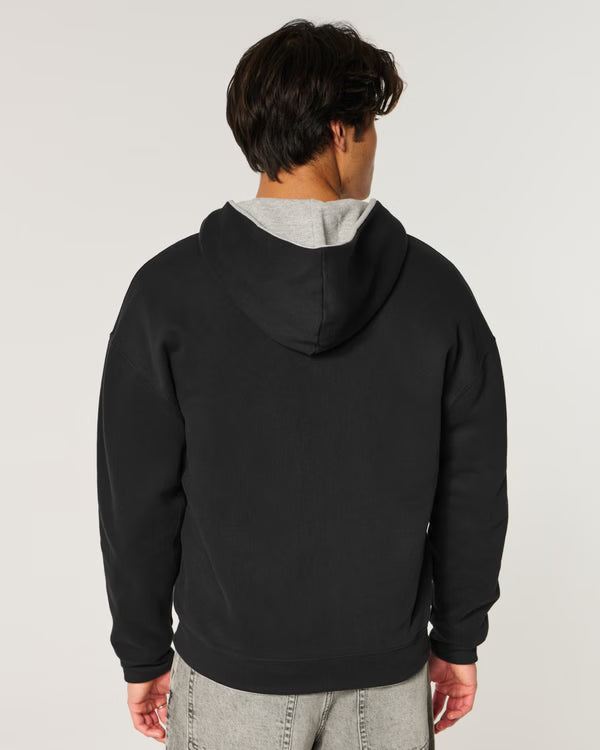 Hollister - Boxy Reversible Zip-Up Hoodie