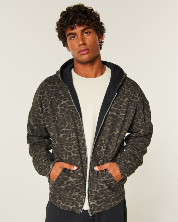 Hollister - Boxy Reversible Zip-Up Hoodie