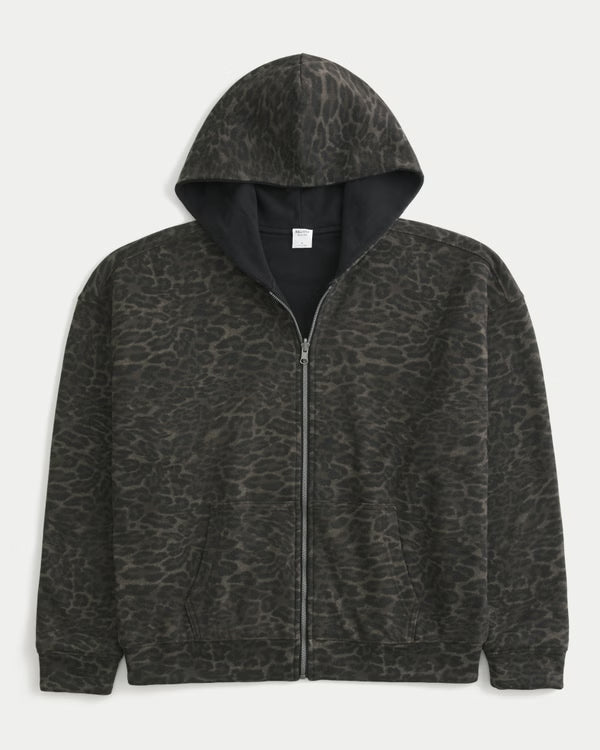 Hollister - Boxy Reversible Zip-Up Hoodie