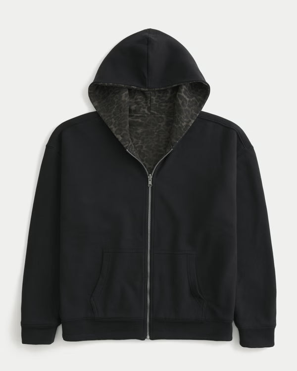 Hollister - Boxy Reversible Zip-Up Hoodie