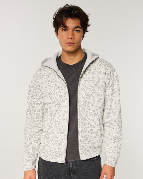 Hollister - Boxy Reversible Zip-Up Hoodie