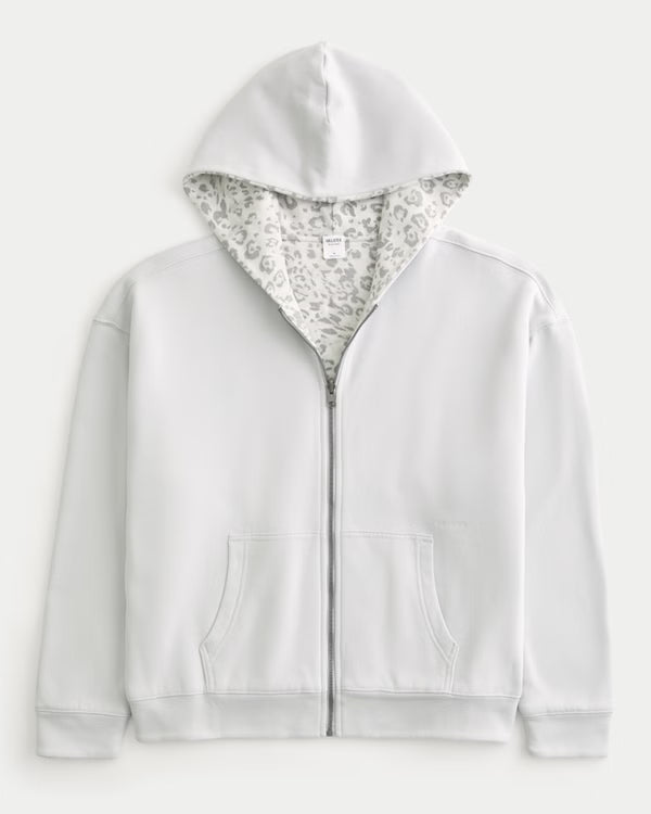 Hollister - Boxy Reversible Zip-Up Hoodie