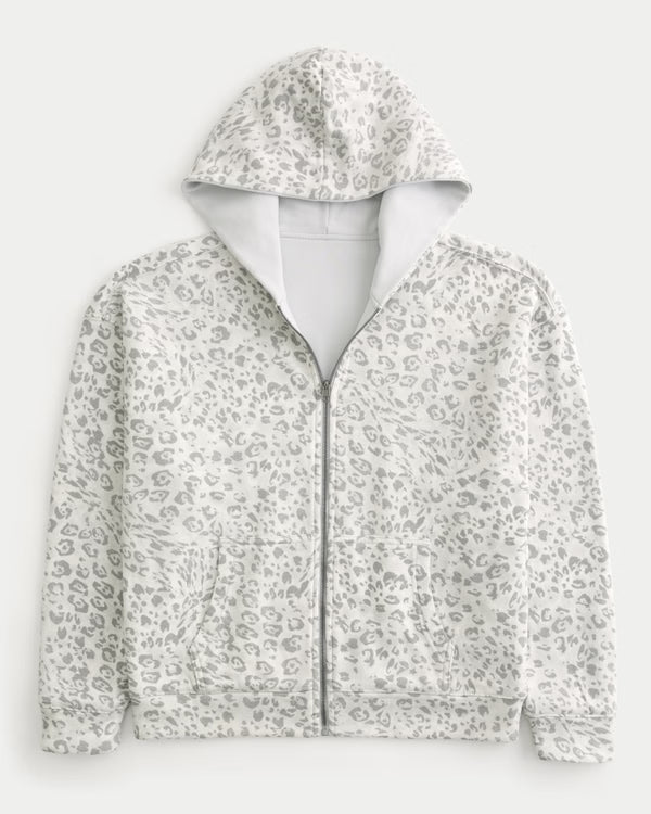 Hollister - Boxy Reversible Zip-Up Hoodie