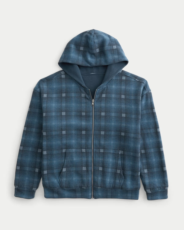 Hollister - Boxy Reversible Zip-Up Hoodie