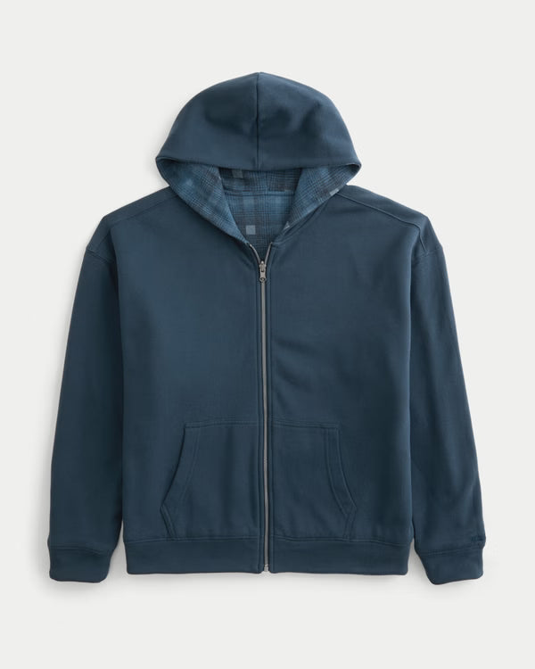 Hollister - Boxy Reversible Zip-Up Hoodie