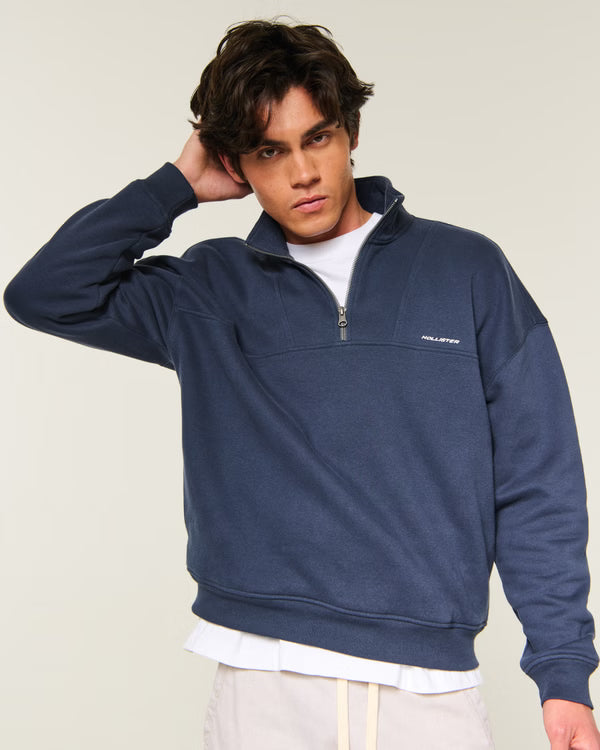Hollister - Boxy Quarter Zip Sweatshirt