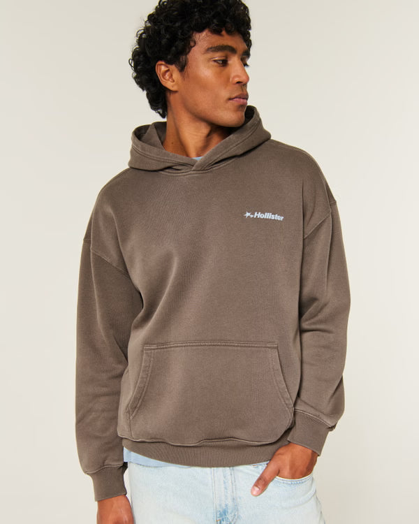 Hollister - Boxy Logo Graphic Hoodie