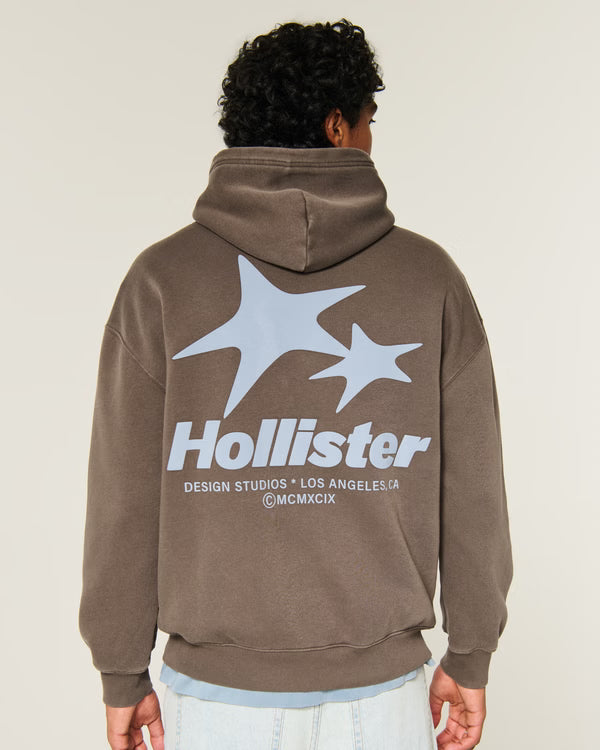 Hollister - Boxy Logo Graphic Hoodie