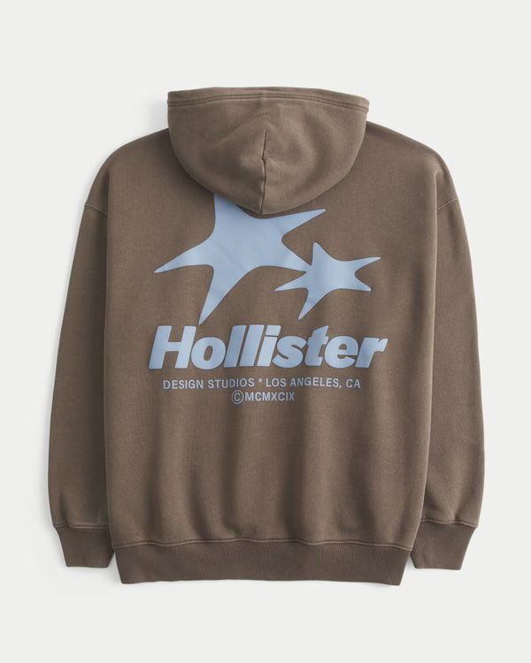 Hollister - Boxy Logo Graphic Hoodie
