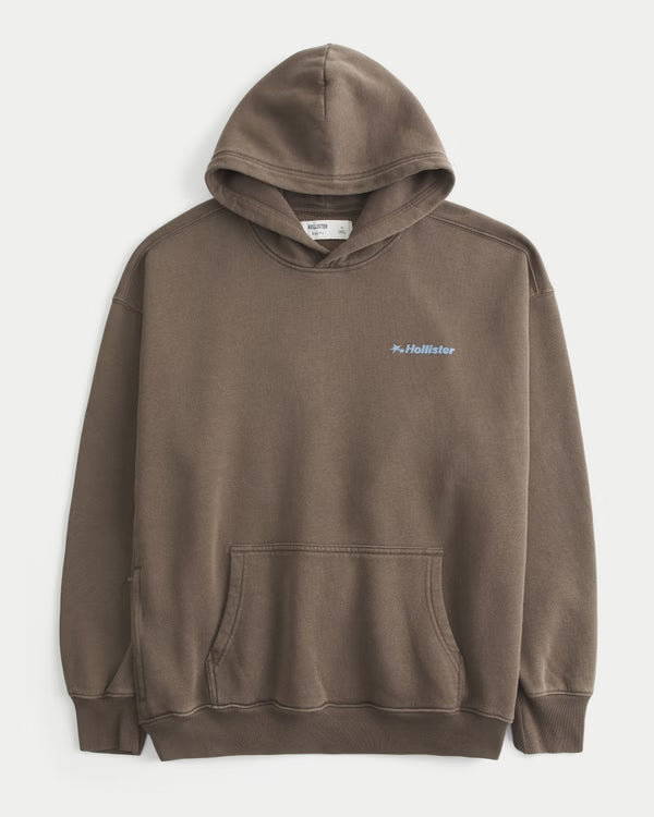 Hollister - Boxy Logo Graphic Hoodie