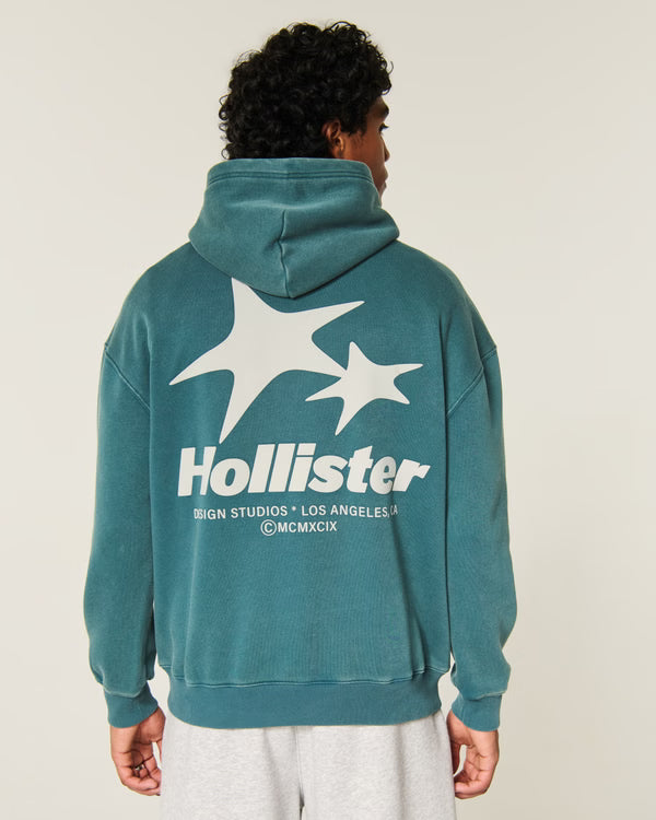 Hollister - Boxy Logo Graphic Hoodie