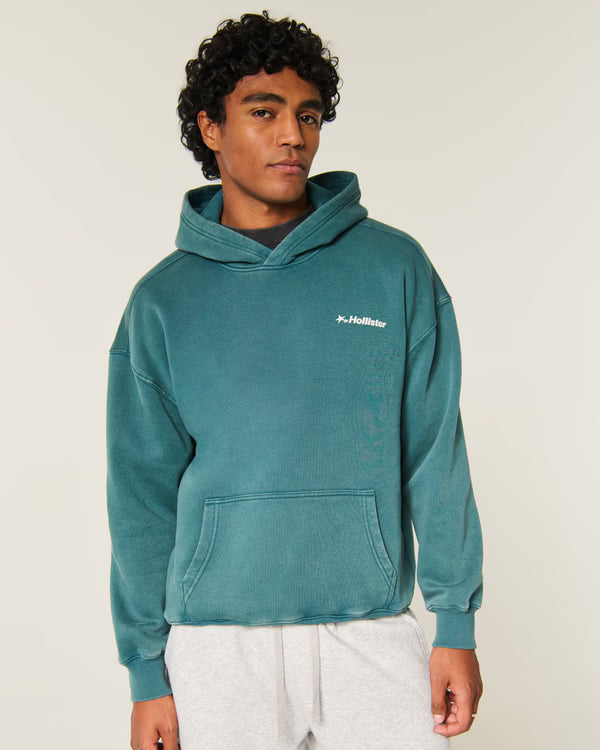 Hollister - Boxy Logo Graphic Hoodie