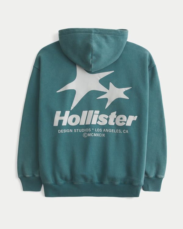 Hollister - Boxy Logo Graphic Hoodie