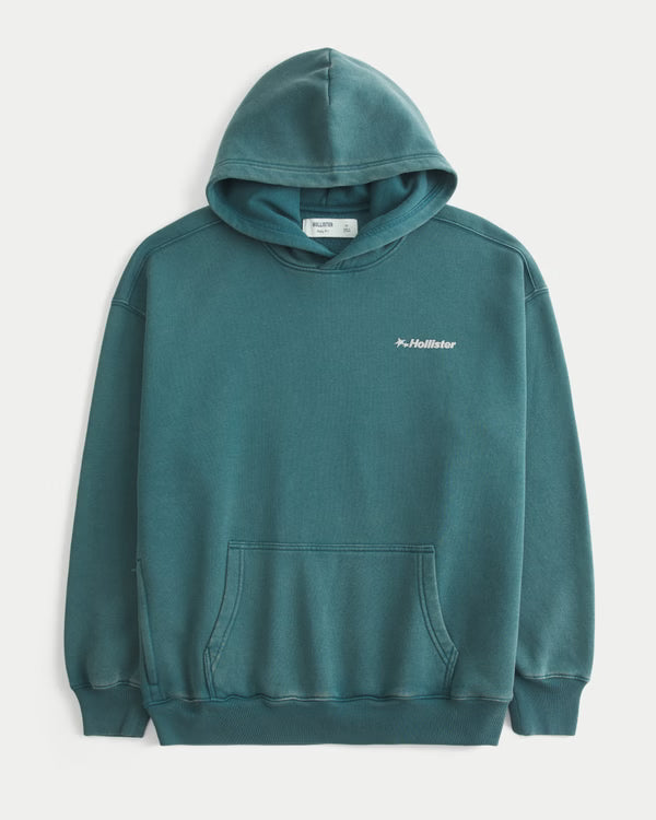 Hollister - Boxy Logo Graphic Hoodie