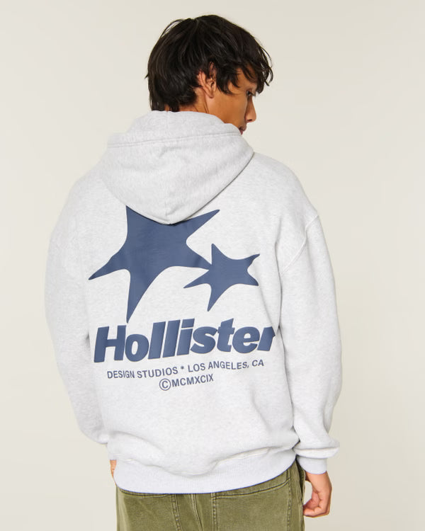 Hollister - Boxy Logo Graphic Hoodie