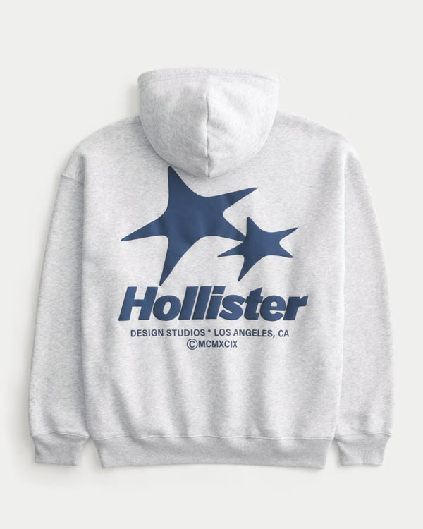 Hollister - Boxy Logo Graphic Hoodie