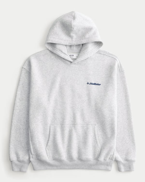 Hollister - Boxy Logo Graphic Hoodie